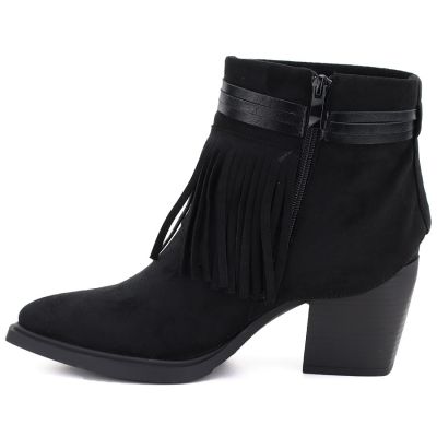 2. Damen-Cowboystiefel mit Fransen, gefüttert, schwarz, M.Daszyński