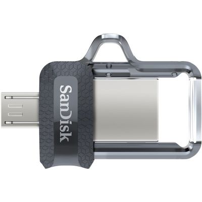 6. USB-Stick SanDisk ULTRA SDDD3-128G-G46 (128 GB; microUSB, USB 3.0; grau)