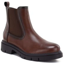 Braune Damen-Ankle-Boots aus Leder, Sergio Leone BT-01-S