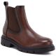 Braune Damen-Ankle-Boots aus Leder, Sergio Leone BT-01-S