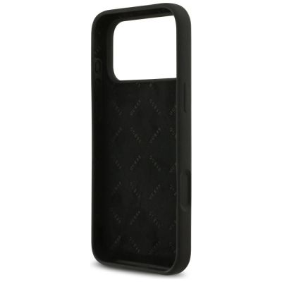 7. Guess Silikonhülle mit großem 4G-Schriftzug für iPhone 17 Pro Max – Schwarz