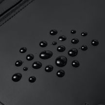 Rivacase Eden Rucksack, Roll-Up-Rucksack, Schwarz, Polyester, Gewachstes Leder (zum Hochziehen)