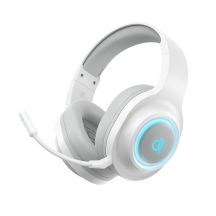 QCY Heroad V200 Tri-Mode Gaming-Kopfhörer mit 7.1-Sound, 240 Stunden Akkulaufzeit und abnehmbarem Mikrofon – Weiß