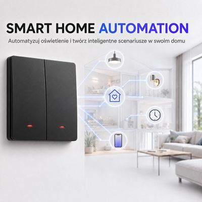 2. QOLTEC LICHT-EIN/AUS-SCHALTER | 2-KANAL | WLAN | TIMER | TUYA | SCHWARZ