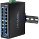 6. TRENDnet TI-G162 – Switch – unmanaged – 14 x 10/100/1000 + 2 x Gigabit SFP – DIN-Schienen- und Wandmontage möglich – DC