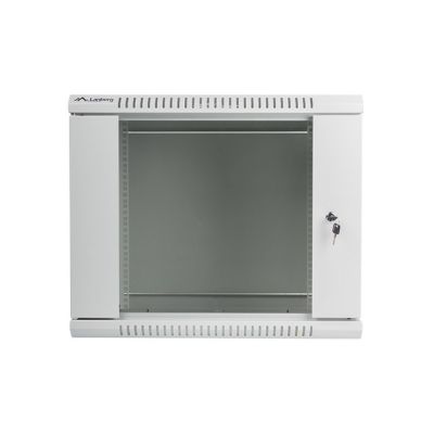 2. Lanberg WF01-6409-10S einteiliger Schrank (9 HE; 500 mm / 600 mm / 450 mm; Wandmontage; Glas; 19 Zoll; grau)
