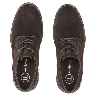 5. Herren-Freizeitschuhe aus Leder, Wildleder, dunkelbraun, Filippo MP8317