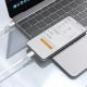 9. Dudao L25SC 60W USB-C – USB-C-Kabel mit weichem Silikongeflecht, 2 m – Weiß