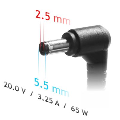 3. Akyga AK-ND-17 Netzteil für Compaq, Fujitsu, HP, Toshiba Notebooks (20V; 3,25A; 65W; 5,5mm x 2,5mm)