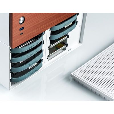 25. Jonsbo N4 WHITE Micro Tower Computer Security & Holders White