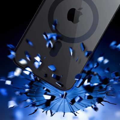 5. 3mk Satin Armor MagCase Hülle mit MagSafe für iPhone 12 Pro Max – transparent mit schwarzem Rahmen