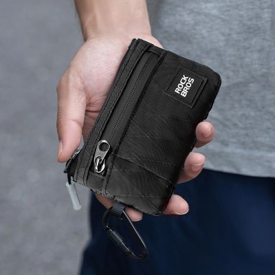 3. Rockbros Reisebrieftasche mit Karabiner - Schwarz