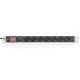 2. Digitus PDU 19" Rackmount-Steckdosenleiste, 7 Schuko-Steckdosen, 2,0 m, 1 Unischuko-Stecker, 16 A, Ein/Aus-Schalter, Überlastschutz, Aluminiumprofil
