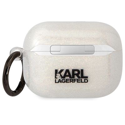 2. Karl Lagerfeld KLAPHNKCTGT Airpods Pro Cover transparent Gliter Karl&Choupette