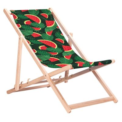 3. GRÜNBLAUER KLASSISCHER BEECHEN-DECKSTUHL MIT WASSERMELONEN-DRUCKMUSTER GB183 WASSERMELONE