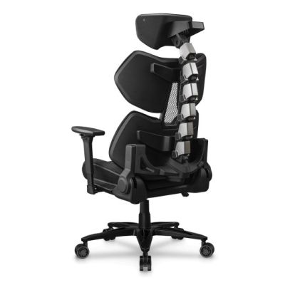 4. COUGAR Terminator Elite Gaming-Stuhl, gepolsterter Sitz, Schwarz, Silber