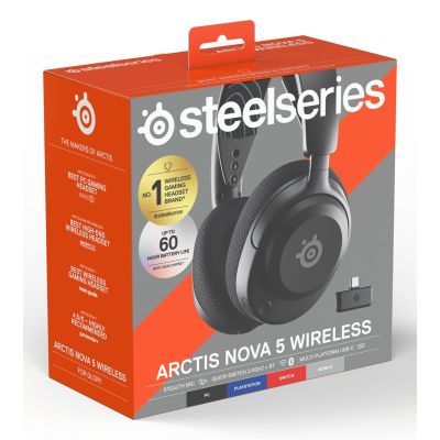11. SteelSeries Serie | Gaming-Headset | Arctis Nova 5 | Bluetooth | Ohrhörer | Mikrofon | Geräuschunterdrückung | Kabellos | Schwarz