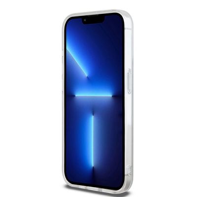 5. DKNY IML Mono & Stripe MagSafe Hülle für iPhone 15 Pro – Beige
