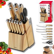 KLAUSBERG KÜCHENMESSERSET 13-TEILIG MIT SCHÄRFER UND STÄNDER EDELSTAHL