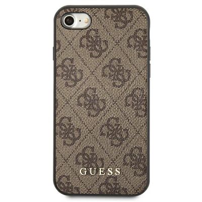 3. Guess 4G Metal Gold Logo Case für iPhone SE 2022 / 2020 / 7 / 8 - Braun