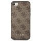 3. Guess 4G Metal Gold Logo Case für iPhone SE 2022 / 2020 / 7 / 8 - Braun