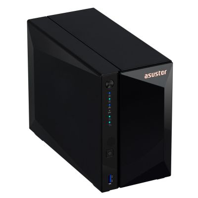 9. NAS Asustor AS3302T v2; Turm; 2x (3,5-Zoll-SATA-Festplatte/2,5-Zoll-SSD); Realtek RTD1619B, 2 GB DDR4, 1x 2,5 GbE, 3x USB 3.2