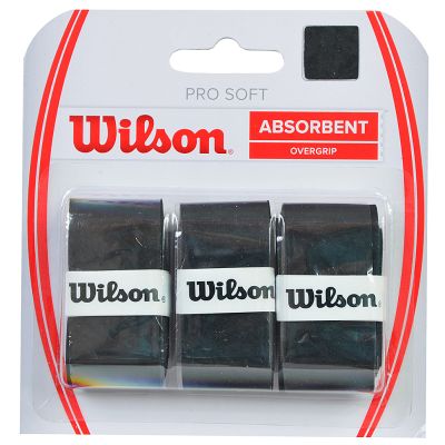 2. Wilson Pro Soft Absorbent Overgrip Schwarz /3 Stück/ /WRZ4040