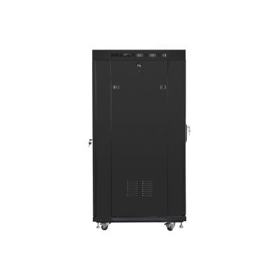 5. LANBERG LCD-Standschrank 19" 27U 800x1200 Schwarze Glastür (Flachverpackung)