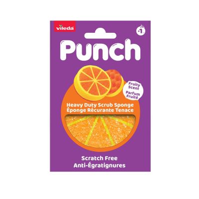 2. Vileda Punch Starker orangefarbener Scheuerschwamm 1 Stück.
