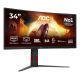 22. AOC G4 CU34G4CAP Computermonitor 86,4 cm (34") 3440 x 1440 px UltraWide Quad HD LCD Schwarz, Rot