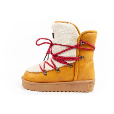 2. D.Franklin Damen Winter-Schneestiefel, modisches Fellfutter, Senffarbe