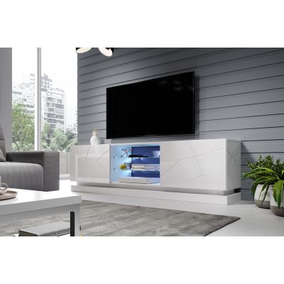 5. TV-Schrank QIU 200 MDF weiß glänzend/weiß glänzend
