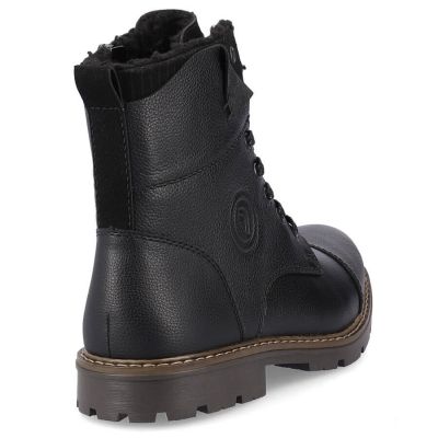7. Rieker M RKR296A Wollgefütterte Lederstiefelette, schwarz