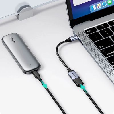 3. Ugreen OTG Adapterkabel USB-C (männlich) - USB-A (weiblich) 5Gb/s 0,15m schwarz (US378)