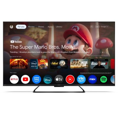 2. SHARP 50HR7265E QLED 50" 4K Ultra HD Google TV Dolby Digital Plus DVB-T2 Schwarz