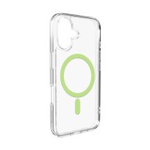 Puro Lite Mag TPU+PC Hülle kompatibel mit MagSafe für iPhone 17 - Transparent mit grünem Ring