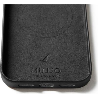 15. Mujjo iPhone 17 Pro Max Schwarze Lederhülle