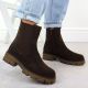 12. Braune Damen-Lederstiefeletten Chelsea-Boots Sergio Leone TR25733-S