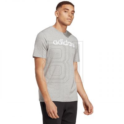 9. adidas Essentials Single Jersey Linear Logo-T-Shirt mit Stickerei M IC9277