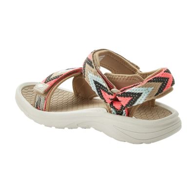 3. Lee Cooper Damenschuhe, Klettverschluss-Sandalen für den Sommer am Strand, hellbeige