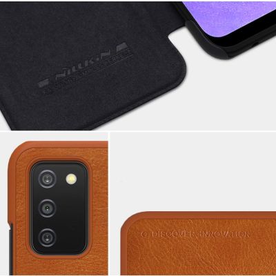 14. Nillkin Qin Lederholsterhülle für Samsung Galaxy A03s schwarz
