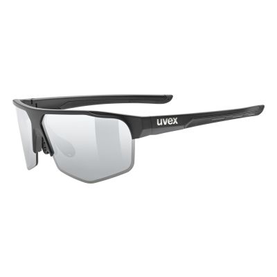 Uvex 5330812216 Unisex Halbrand-Sportbrille, schwarze Wechselgläser
