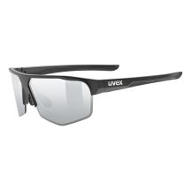 Uvex 5330812216 Unisex Halbrand-Sportbrille, schwarze Wechselgläser