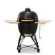 3. Kamado Bono Grande Keramikgrill, 58 cm (23 Zoll), Kamado-Grillwagen, Holzkohle (Brennstoff), Schwarz