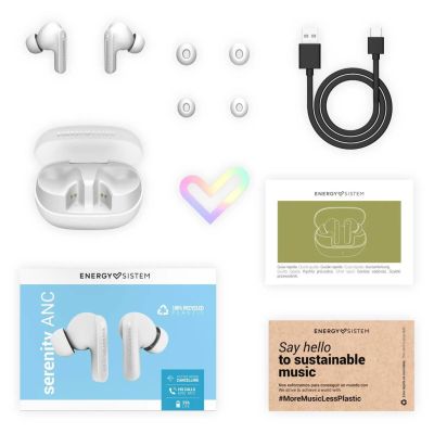 8. Energy Sistem True Wireless Earphones Serenity ANC mit Bluetooth-Mikrofon, Weiß