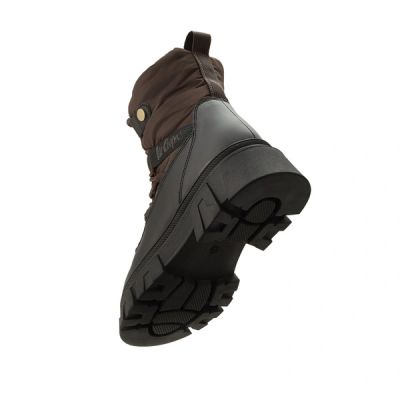 6. Lee Cooper Damen-Winterstiefel in Braun, gefütterte Boots mit Reißverschluss