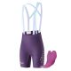 Rockbros YDDK017-1 TVI Damen-Radhose mit Trägern und Polsterung, Größe S – Lila