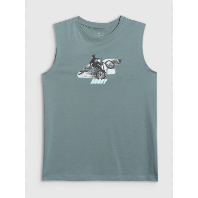 5. Ärmelloses Jungen-T-Shirt mit Aufdruck, Größe 4F 4FJRSS26TSLEM354-46S