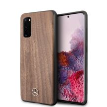 Mercedes Wood Line Walnut Case für Samsung Galaxy S20 - Braun