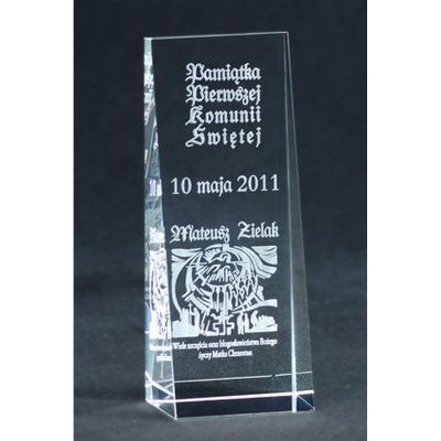 5. Gravierte Glastrophäe mit Etui